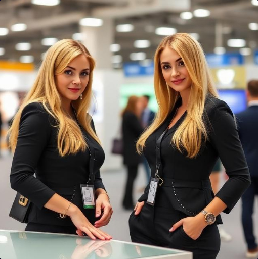 Trade Show Hostesses at Moscow‘s Woodworking Industry Exhibitions