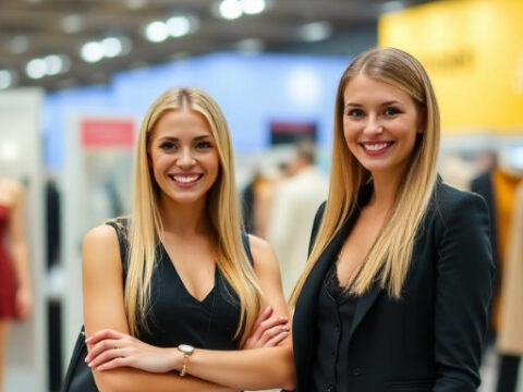 Exhibition Booth Assistants at Moscow's Textile Machinery Trade Shows