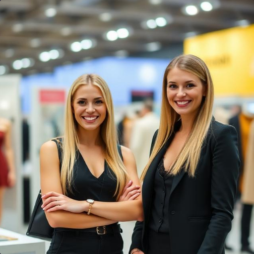 Exhibition Booth Assistants at Moscow's Textile Machinery Trade Shows
