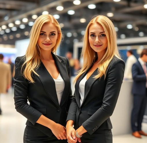 Exhibition Hostesses at Moscow's Heating Equipment Shows