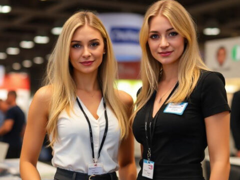 Russian Booth Assistants at Moscow Water Management Trade Fairs