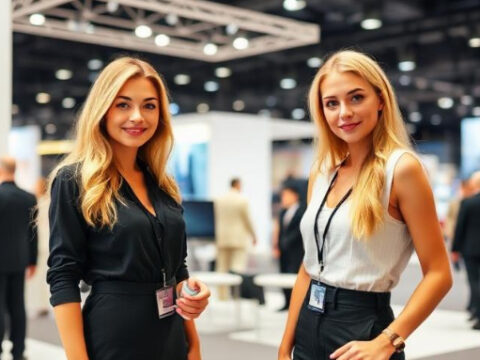 Russian Hostesses at Moscow Trade Fairs