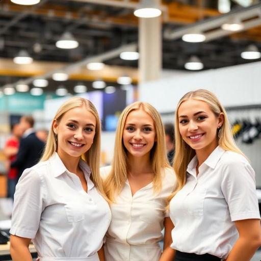 Russian Hostesses at Moscow's Advertising Industry Fairs