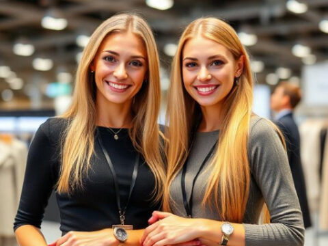 Russian Hostesses at Moscow's Security Industry Fairs