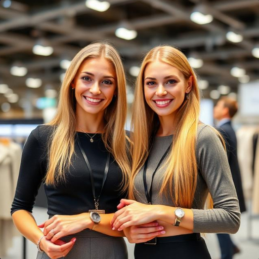 Russian Hostesses at Moscow's Security Industry Fairs