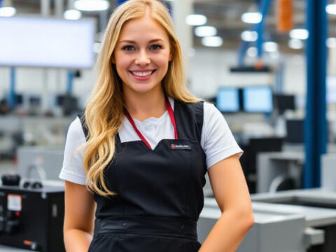 Hostesses at CeMAT Russia