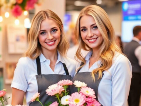 Hostesses at FlowersExpo Moscow Hostesses at FlowersExpo Moscow