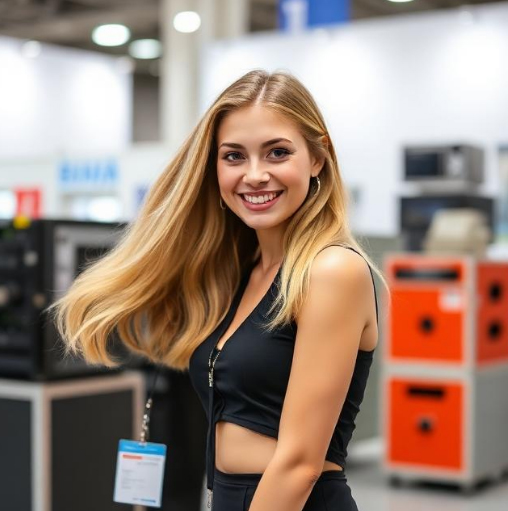 Hostesses at the National Metalworking Forum