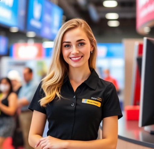 Hostesses at the St. Petersburg International Gas Forum