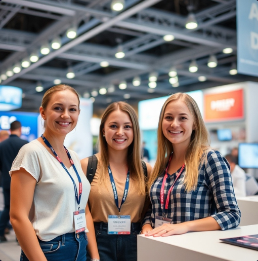 Russian Booth Assistants for the Mebel Exhibition