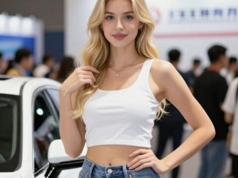 عارضات المعارض التجارية في موسكو